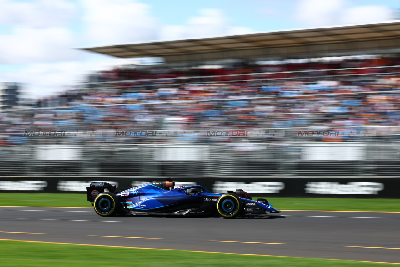 GP AUSTRALIA, Alexander Albon (THA) Williams Racing FW45.

31.03.2023. Formula 1 World Championship, Rd 3, Australian Grand Prix, Albert Park, Melbourne, Australia, Practice Day.

 - www.xpbimages.com, EMail: requests@xpbimages.com ¬© Copyright: Coates / XPB Images