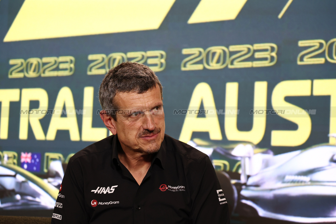 GP AUSTRALIA, Guenther Steiner (ITA) Haas F1 Team Prinicipal in the FIA Press Conference.

31.03.2023. Formula 1 World Championship, Rd 3, Australian Grand Prix, Albert Park, Melbourne, Australia, Practice Day.

- www.xpbimages.com, EMail: requests@xpbimages.com ¬© Copyright: Moy / XPB Images
