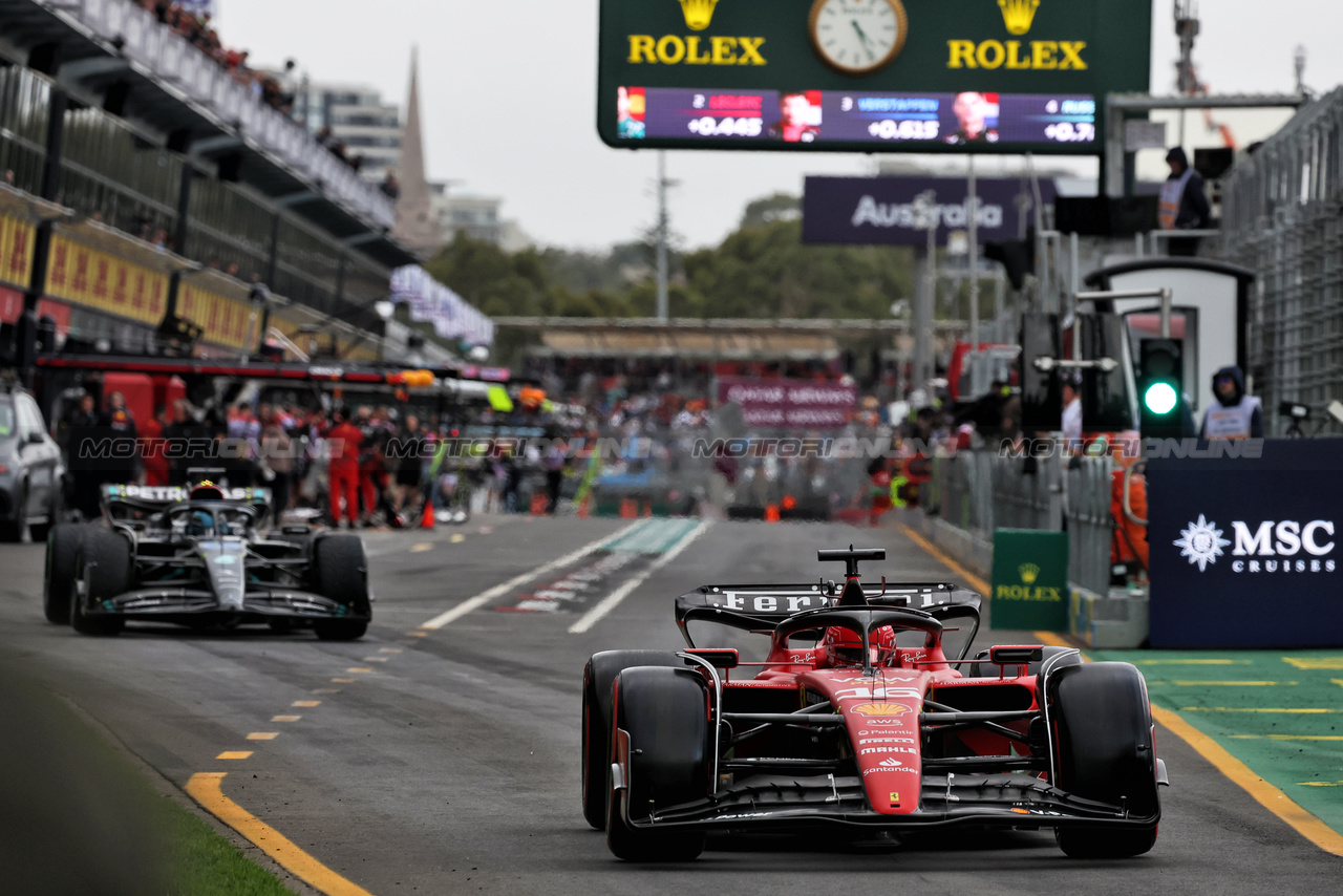 GP AUSTRALIA, Charles Leclerc (MON) Ferrari SF-23 leaves the pits.

31.03.2023. Formula 1 World Championship, Rd 3, Australian Grand Prix, Albert Park, Melbourne, Australia, Practice Day.

- www.xpbimages.com, EMail: requests@xpbimages.com ¬© Copyright: Bearne / XPB Images