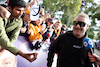 GP AUSTRALIA, Valtteri Bottas (FIN) Alfa Romeo F1 Team with fans.
31.03.2023. Formula 1 World Championship, Rd 3, Australian Grand Prix, Albert Park, Melbourne, Australia, Practice Day.
- www.xpbimages.com, EMail: requests@xpbimages.com ¬© Copyright: Bearne / XPB Images