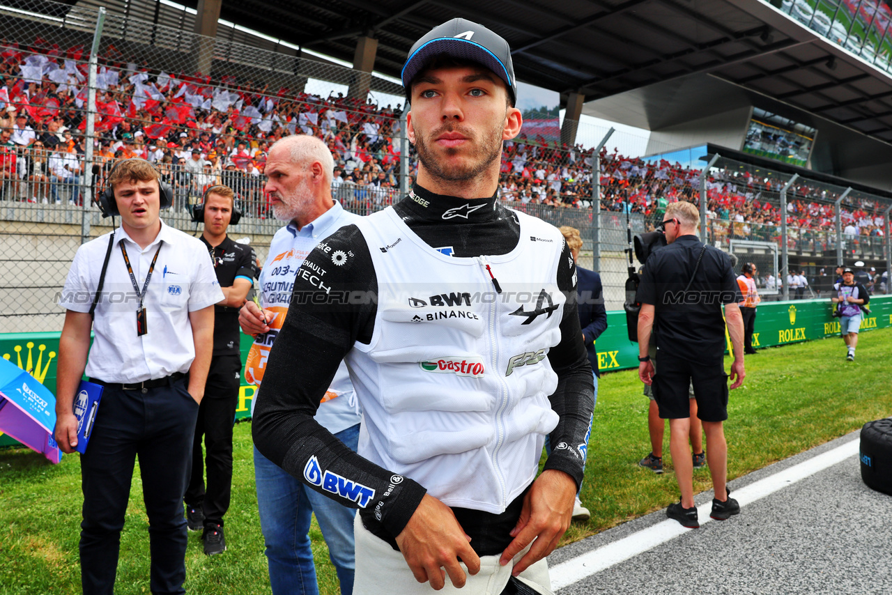 GP AUSTRIA, Pierre Gasly (FRA) Alpine F1 Team on the grid.

02.07.2023. Formula 1 World Championship, Rd 10, Austrian Grand Prix, Spielberg, Austria, Gara Day.

- www.xpbimages.com, EMail: requests@xpbimages.com © Copyright: Batchelor / XPB Images