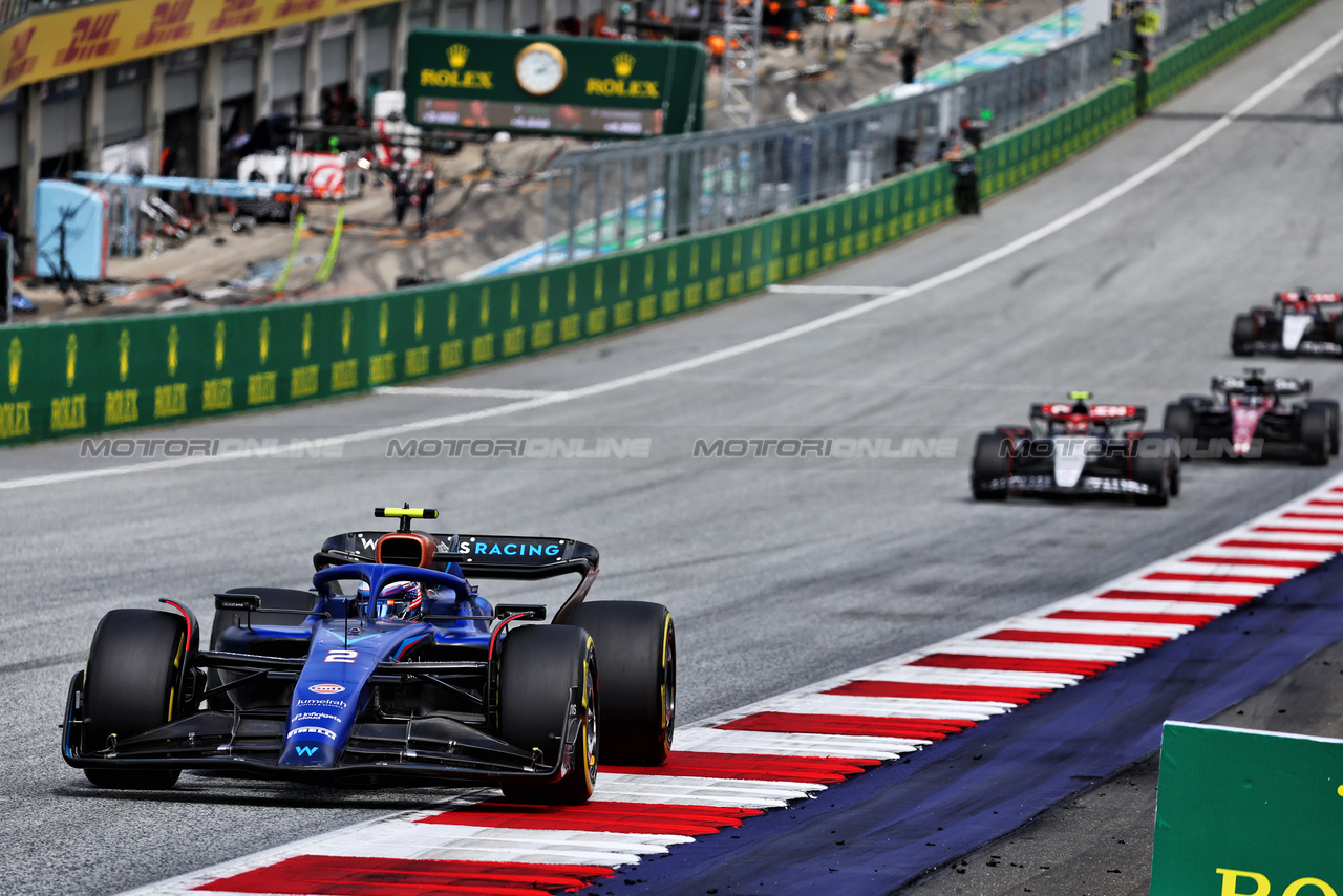 GP AUSTRIA, Logan Sargeant (USA) Williams Racing FW45.

02.07.2023. Formula 1 World Championship, Rd 10, Austrian Grand Prix, Spielberg, Austria, Gara Day.

- www.xpbimages.com, EMail: requests@xpbimages.com © Copyright: Batchelor / XPB Images