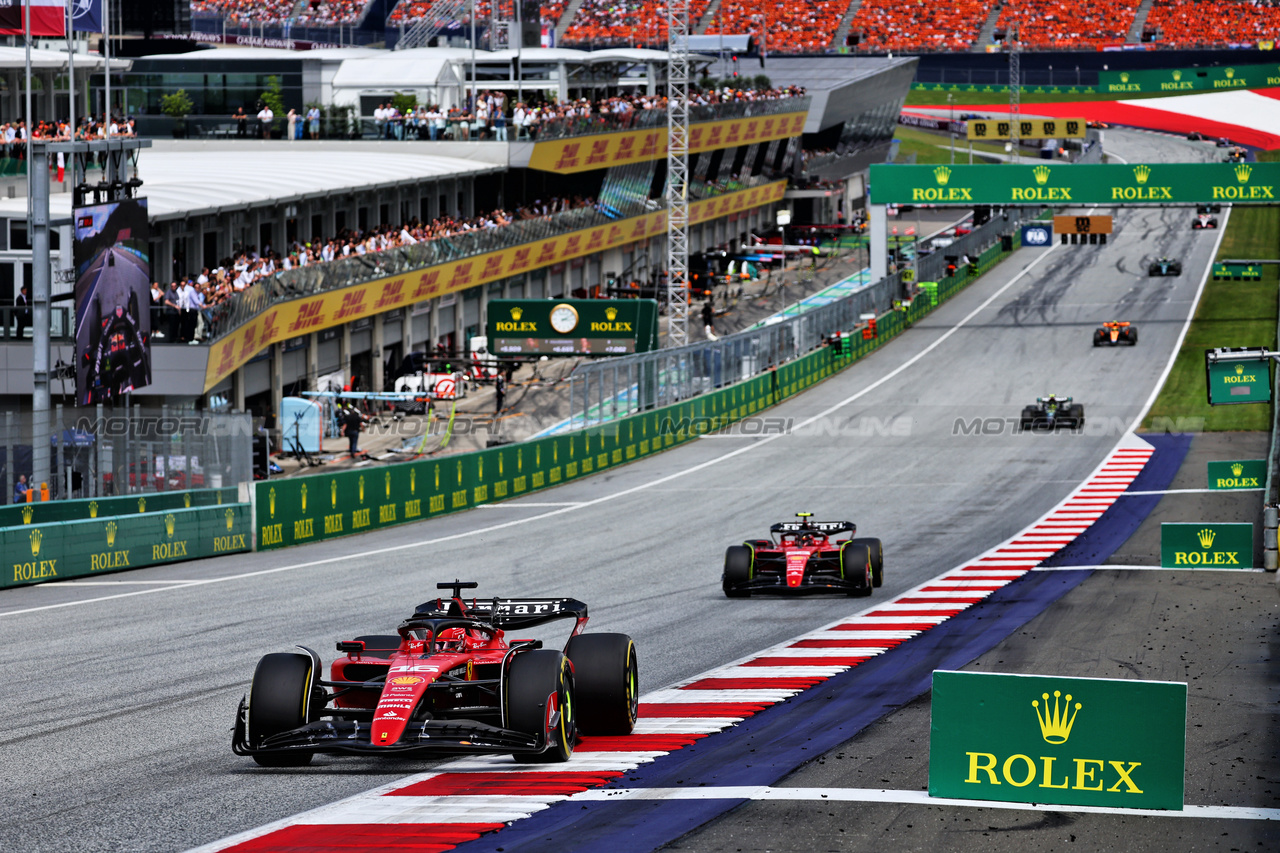 GP AUSTRIA, Charles Leclerc (MON) Ferrari SF-23.

02.07.2023. Formula 1 World Championship, Rd 10, Austrian Grand Prix, Spielberg, Austria, Gara Day.

- www.xpbimages.com, EMail: requests@xpbimages.com © Copyright: Batchelor / XPB Images