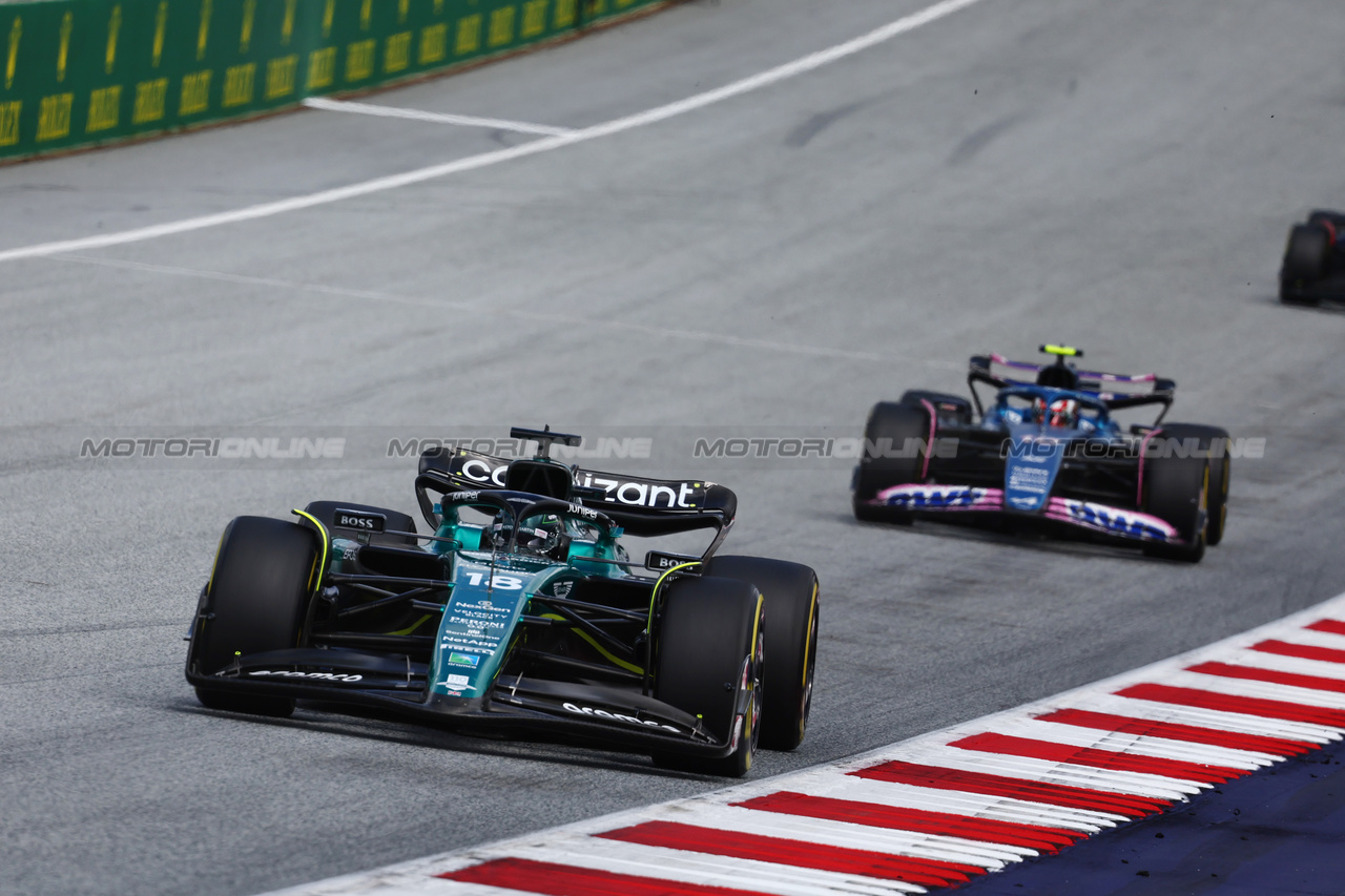 GP AUSTRIA, Lance Stroll (CDN) Aston Martin F1 Team AMR23.

02.07.2023. Formula 1 World Championship, Rd 10, Austrian Grand Prix, Spielberg, Austria, Gara Day.

- www.xpbimages.com, EMail: requests@xpbimages.com © Copyright: Batchelor / XPB Images