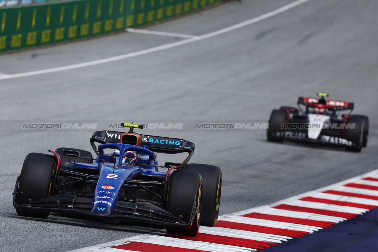 GP AUSTRIA, Logan Sargeant (USA) Williams Racing FW45.

02.07.2023. Formula 1 World Championship, Rd 10, Austrian Grand Prix, Spielberg, Austria, Gara Day.

- www.xpbimages.com, EMail: requests@xpbimages.com © Copyright: Batchelor / XPB Images