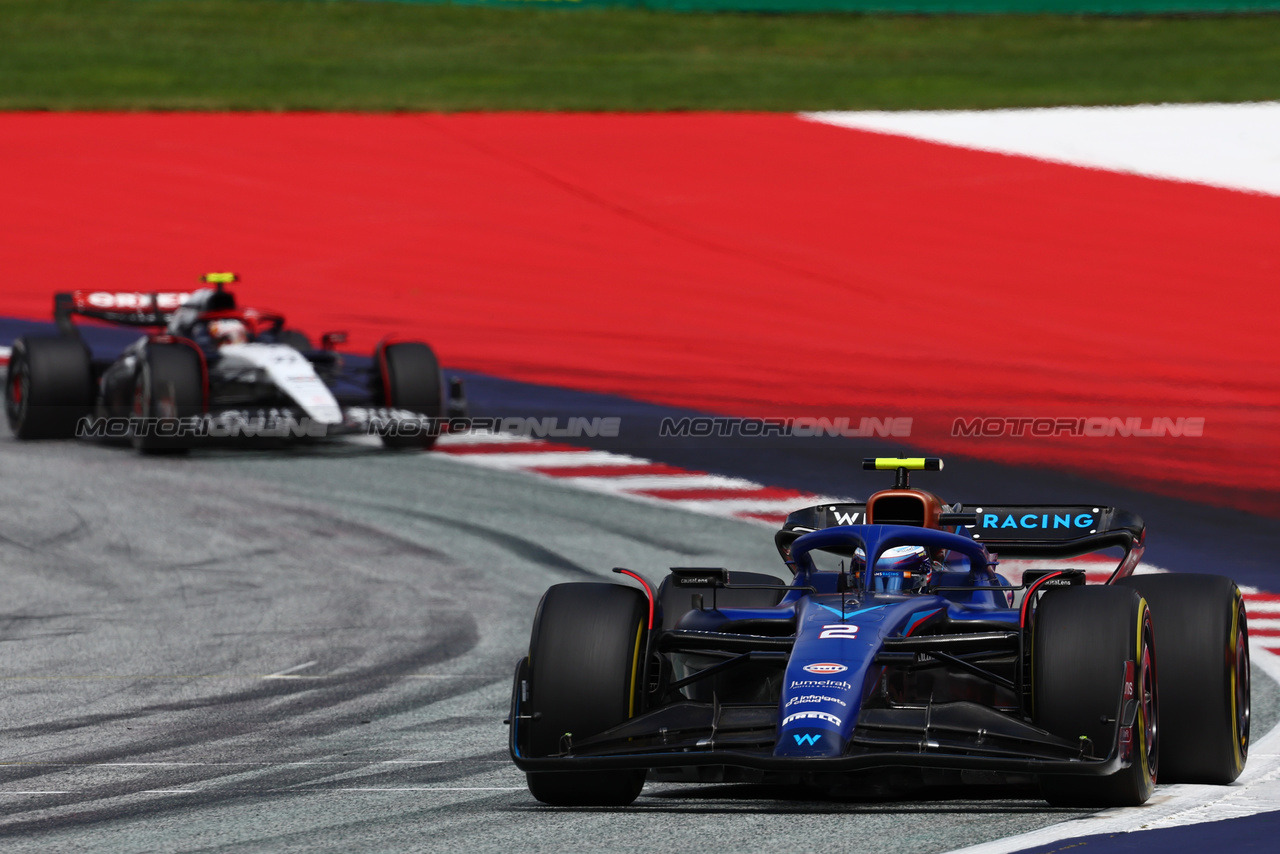GP AUSTRIA, Logan Sargeant (USA) Williams Racing FW45.

02.07.2023. Formula 1 World Championship, Rd 10, Austrian Grand Prix, Spielberg, Austria, Gara Day.

- www.xpbimages.com, EMail: requests@xpbimages.com © Copyright: Batchelor / XPB Images
