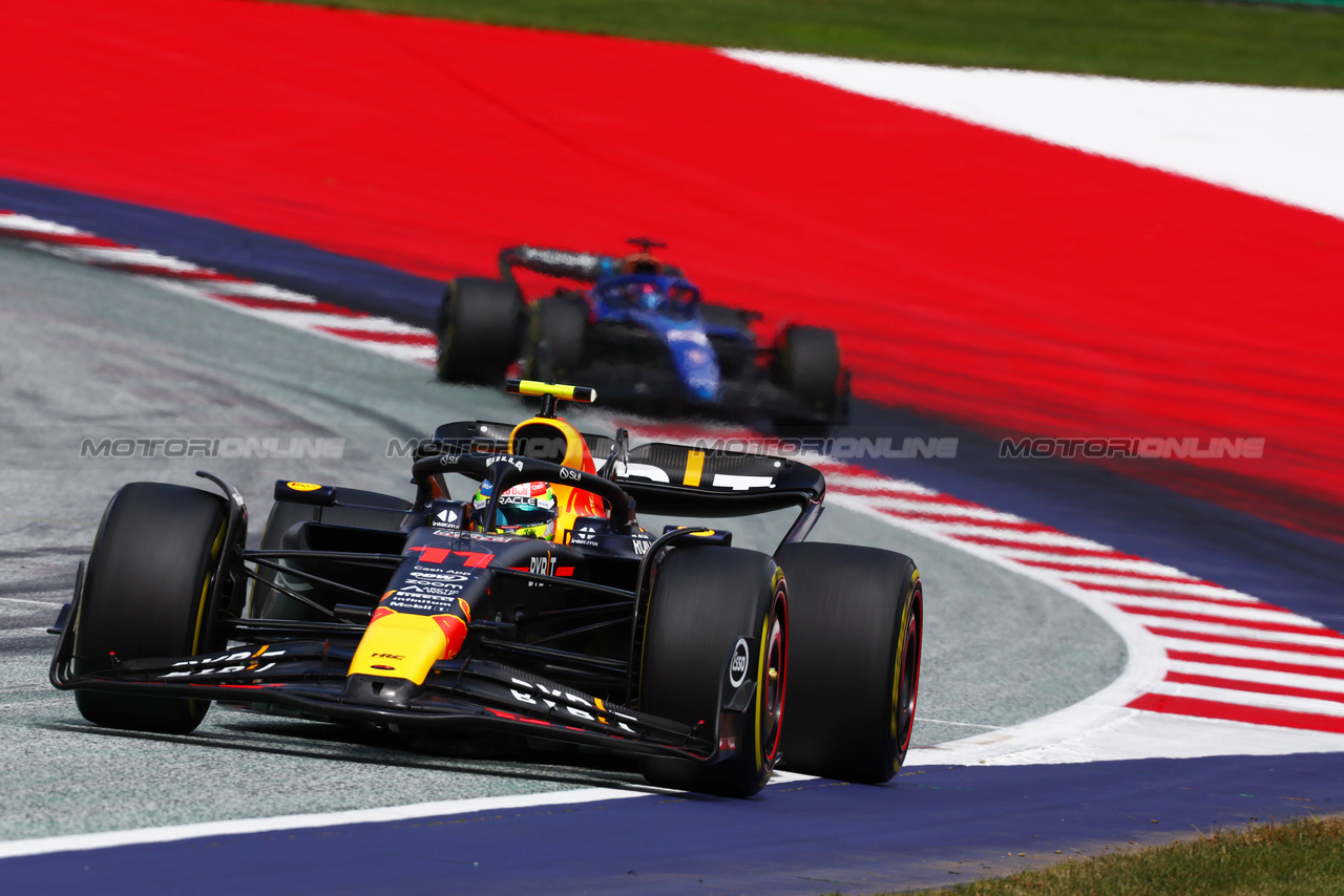 GP AUSTRIA, Sergio Perez (MEX) Red Bull Racing RB19.

02.07.2023. Formula 1 World Championship, Rd 10, Austrian Grand Prix, Spielberg, Austria, Gara Day.

- www.xpbimages.com, EMail: requests@xpbimages.com © Copyright: Batchelor / XPB Images