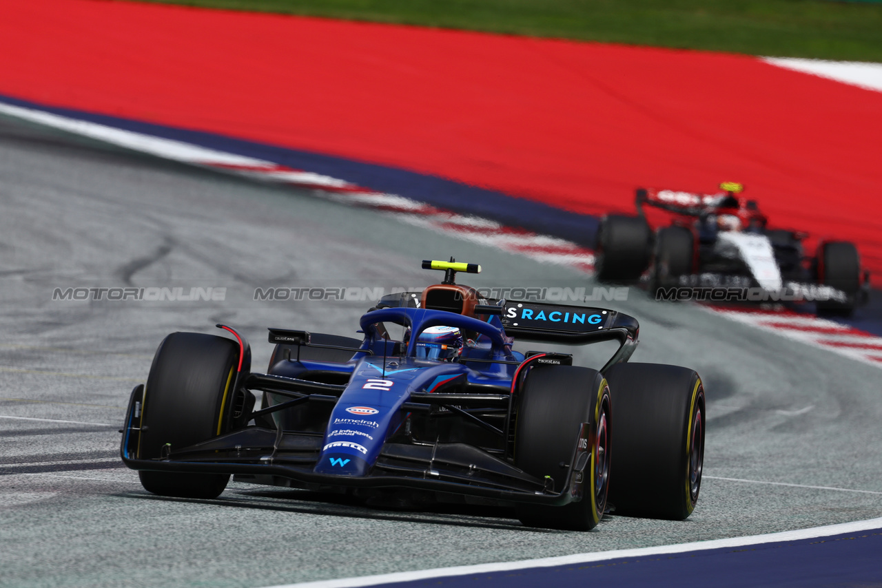 GP AUSTRIA, Logan Sargeant (USA) Williams Racing FW45.

02.07.2023. Formula 1 World Championship, Rd 10, Austrian Grand Prix, Spielberg, Austria, Gara Day.

- www.xpbimages.com, EMail: requests@xpbimages.com © Copyright: Batchelor / XPB Images