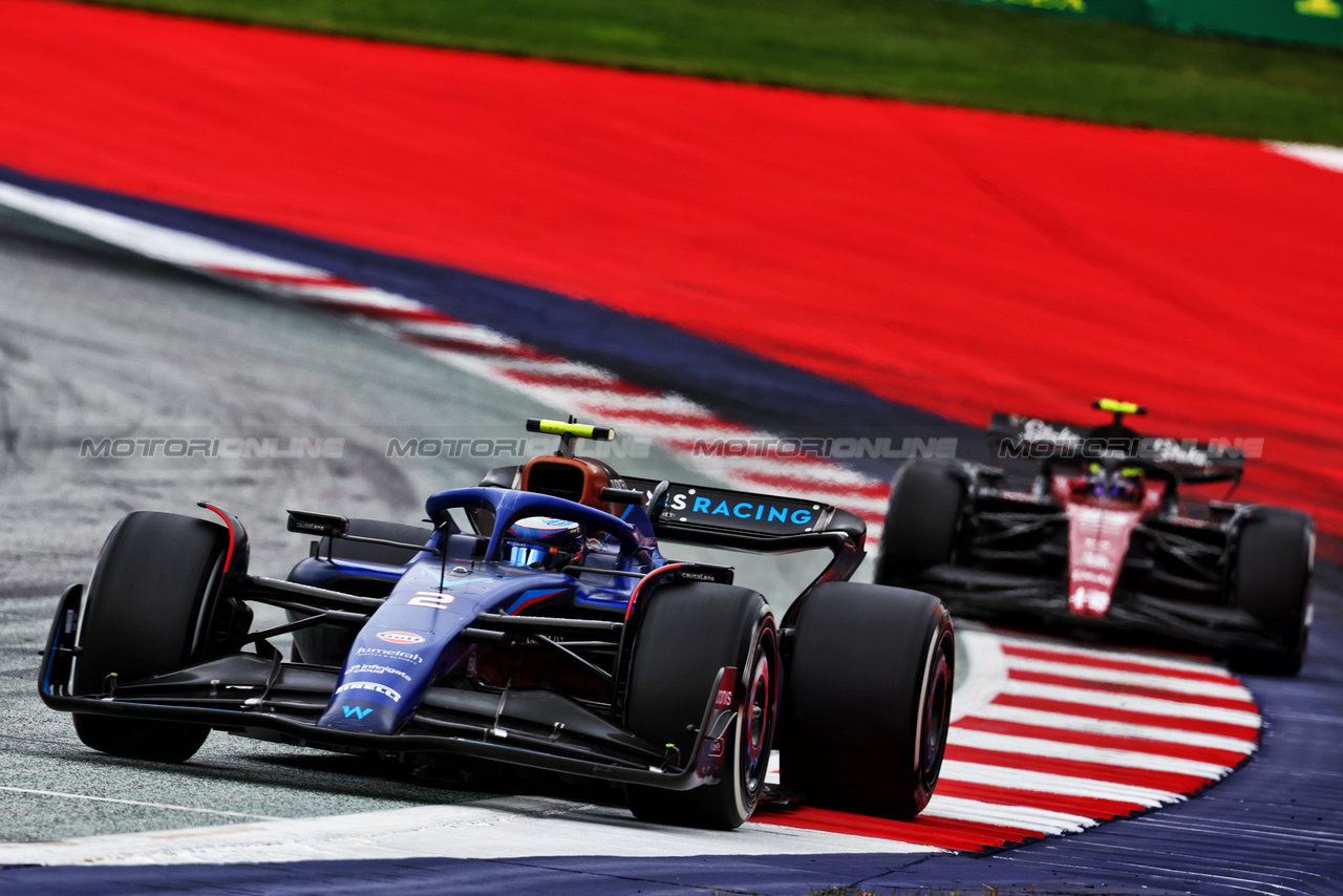 GP AUSTRIA, Logan Sargeant (USA) Williams Racing FW45.

02.07.2023. Formula 1 World Championship, Rd 10, Austrian Grand Prix, Spielberg, Austria, Gara Day.

- www.xpbimages.com, EMail: requests@xpbimages.com © Copyright: Batchelor / XPB Images