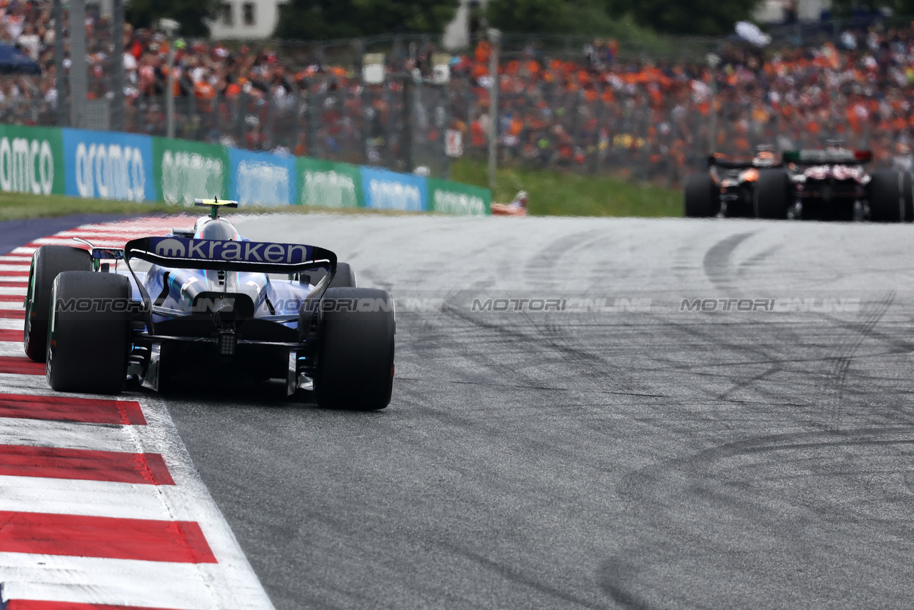 GP AUSTRIA, Logan Sargeant (USA) Williams Racing FW45.

02.07.2023. Formula 1 World Championship, Rd 10, Austrian Grand Prix, Spielberg, Austria, Gara Day.

- www.xpbimages.com, EMail: requests@xpbimages.com © Copyright: Bearne / XPB Images