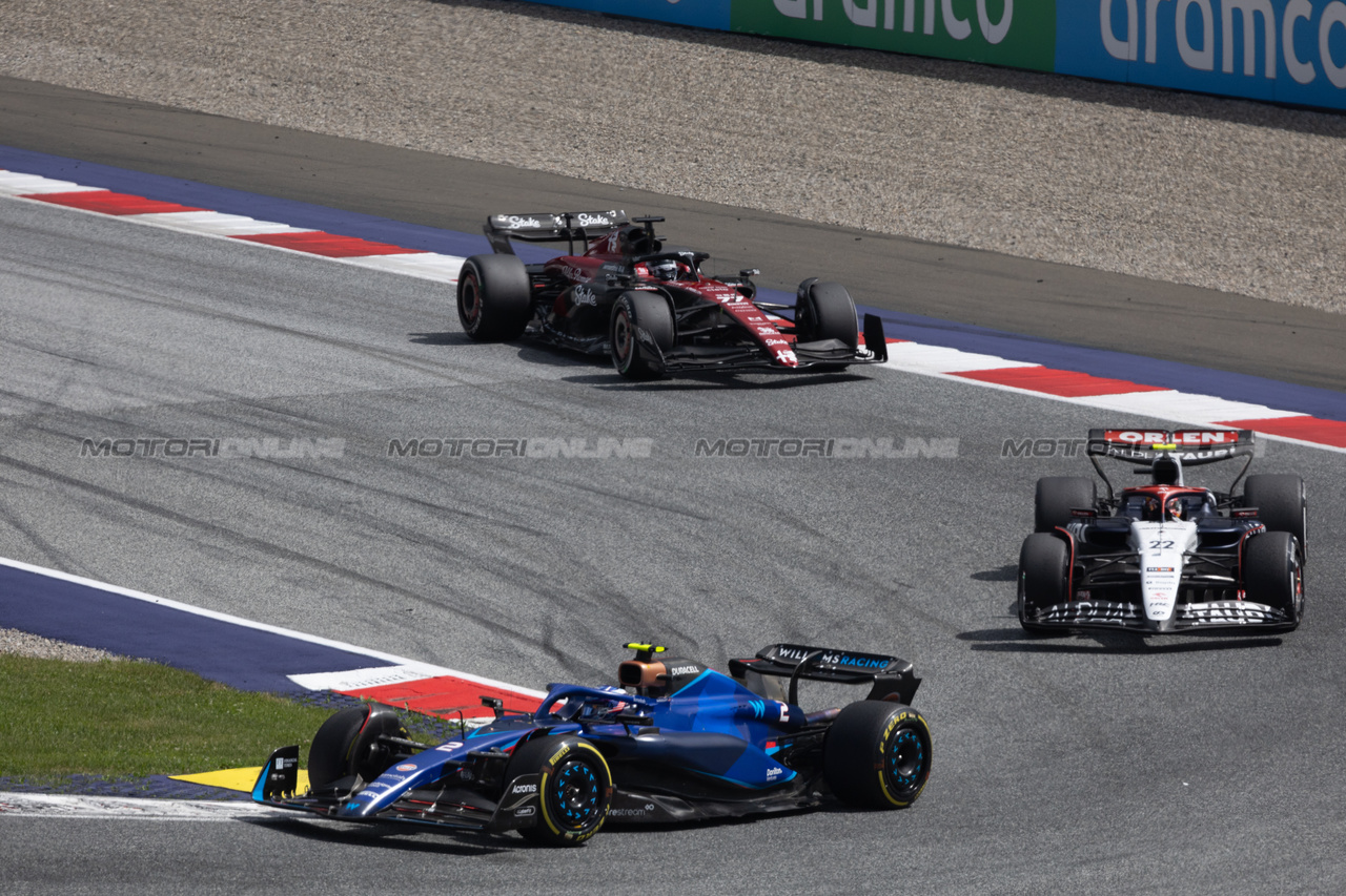 GP AUSTRIA, Logan Sargeant (USA) Williams Racing FW45.

02.07.2023. Formula 1 World Championship, Rd 10, Austrian Grand Prix, Spielberg, Austria, Gara Day.

- www.xpbimages.com, EMail: requests@xpbimages.com © Copyright: Bearne / XPB Images
