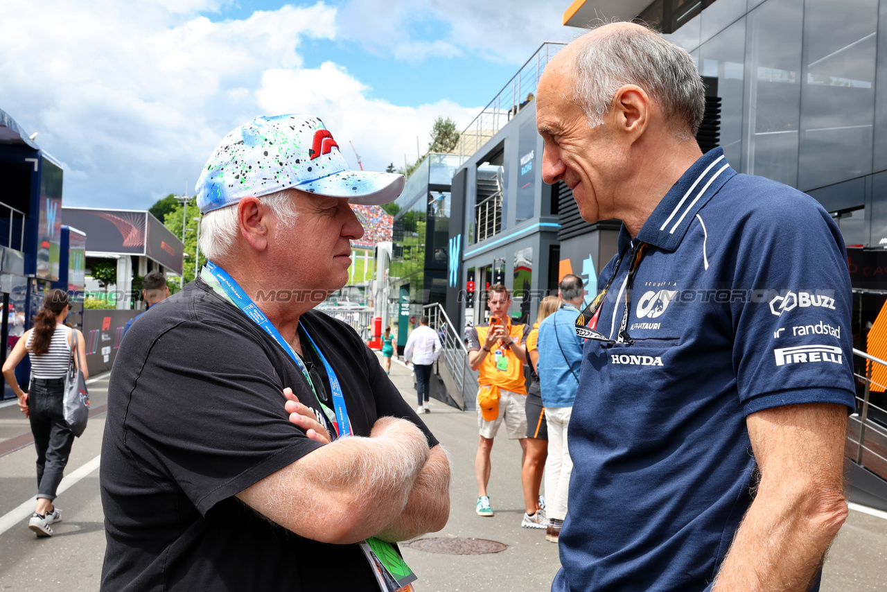 GP AUSTRIA, (L to R): Norbert Vettel (GER) with Franz Tost (AUT) AlphaTauri Team Principal.

02.07.2023. Formula 1 World Championship, Rd 10, Austrian Grand Prix, Spielberg, Austria, Gara Day.

- www.xpbimages.com, EMail: requests@xpbimages.com © Copyright: Batchelor / XPB Images