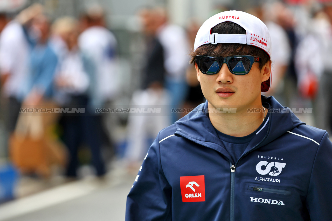 GP AUSTRIA, Yuki Tsunoda (JPN) AlphaTauri.

02.07.2023. Formula 1 World Championship, Rd 10, Austrian Grand Prix, Spielberg, Austria, Gara Day.

- www.xpbimages.com, EMail: requests@xpbimages.com © Copyright: Batchelor / XPB Images