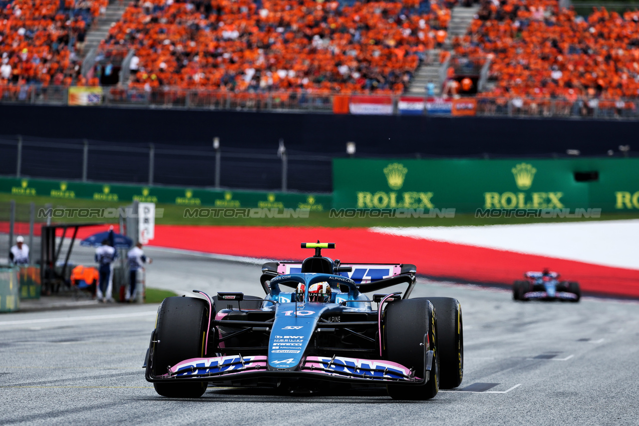 GP AUSTRIA, Pierre Gasly (FRA) Alpine F1 Team A523.

02.07.2023. Formula 1 World Championship, Rd 10, Austrian Grand Prix, Spielberg, Austria, Gara Day.

- www.xpbimages.com, EMail: requests@xpbimages.com © Copyright: Moy / XPB Images