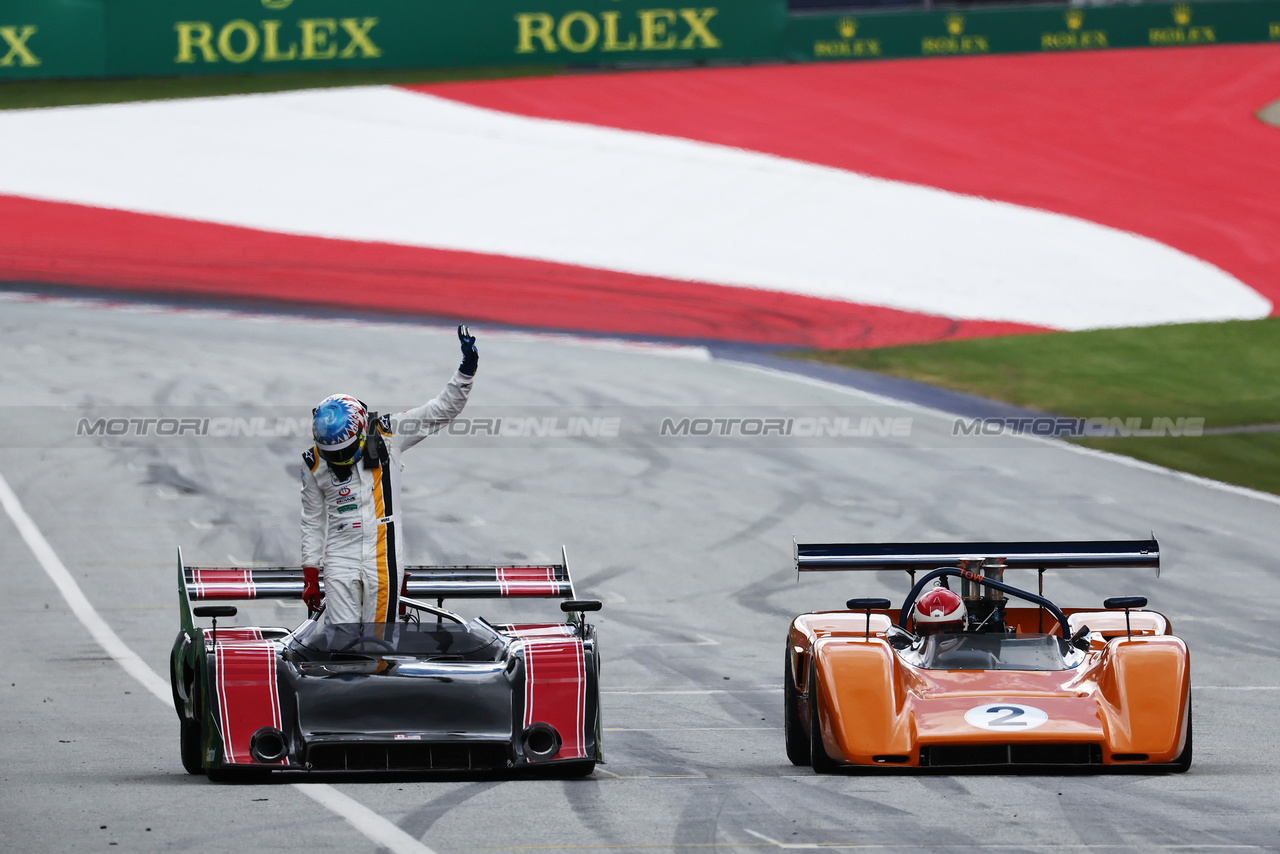 GP AUSTRIA, Alex Wurz (AUT) Williams Racing Driver Mentor (Left) in a historic sports car.

02.07.2023. Formula 1 World Championship, Rd 10, Austrian Grand Prix, Spielberg, Austria, Gara Day.

- www.xpbimages.com, EMail: requests@xpbimages.com © Copyright: Moy / XPB Images