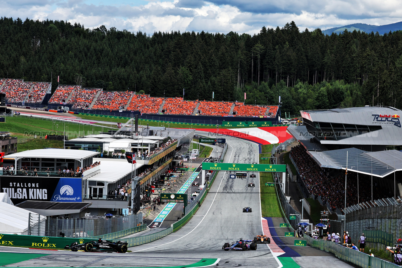 GP AUSTRIA, George Russell (GBR) Mercedes AMG F1 W14.

02.07.2023. Formula 1 World Championship, Rd 10, Austrian Grand Prix, Spielberg, Austria, Gara Day.

- www.xpbimages.com, EMail: requests@xpbimages.com © Copyright: Moy / XPB Images
