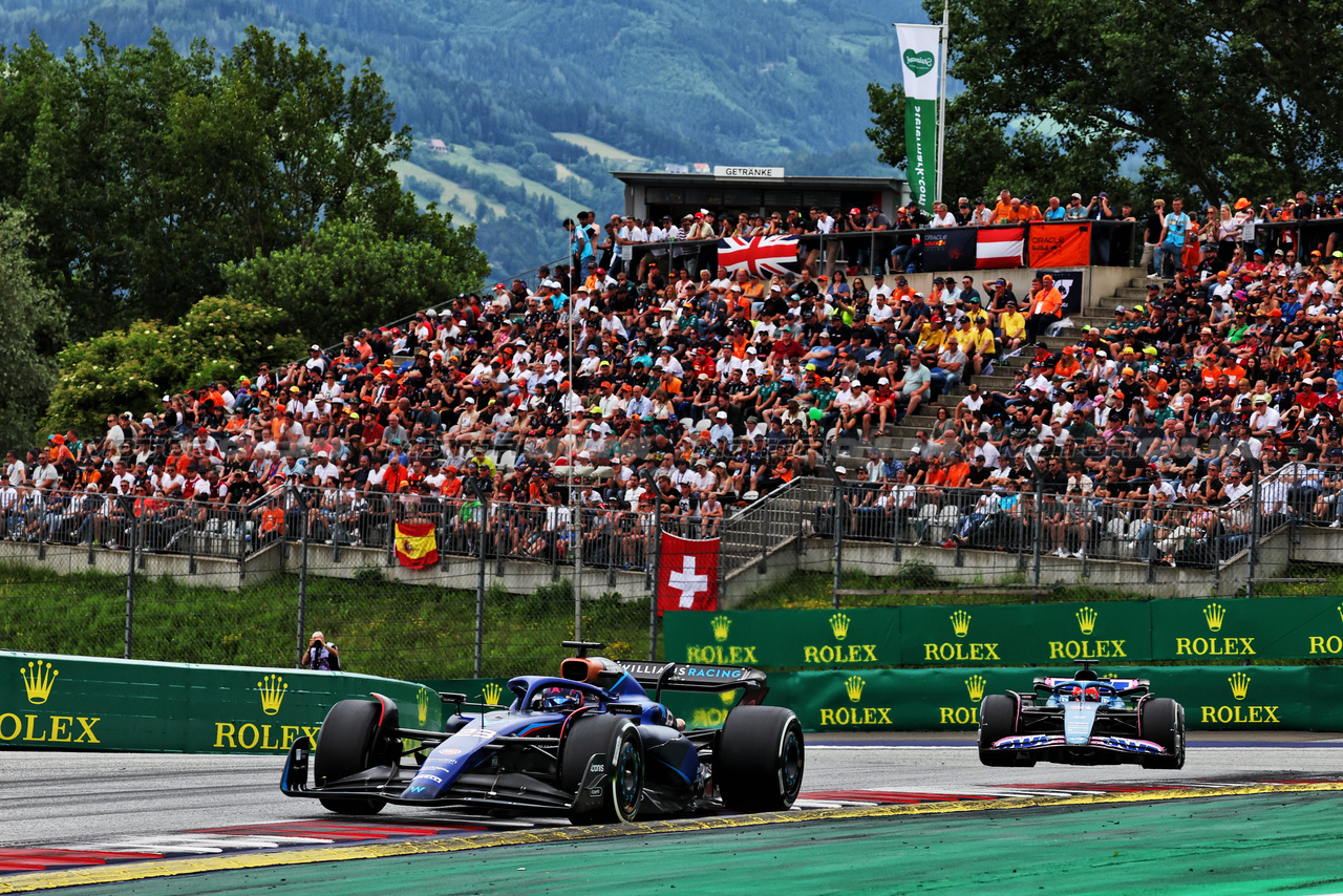 GP AUSTRIA, Alexander Albon (THA) Williams Racing FW45.

02.07.2023. Formula 1 World Championship, Rd 10, Austrian Grand Prix, Spielberg, Austria, Gara Day.

- www.xpbimages.com, EMail: requests@xpbimages.com © Copyright: Moy / XPB Images