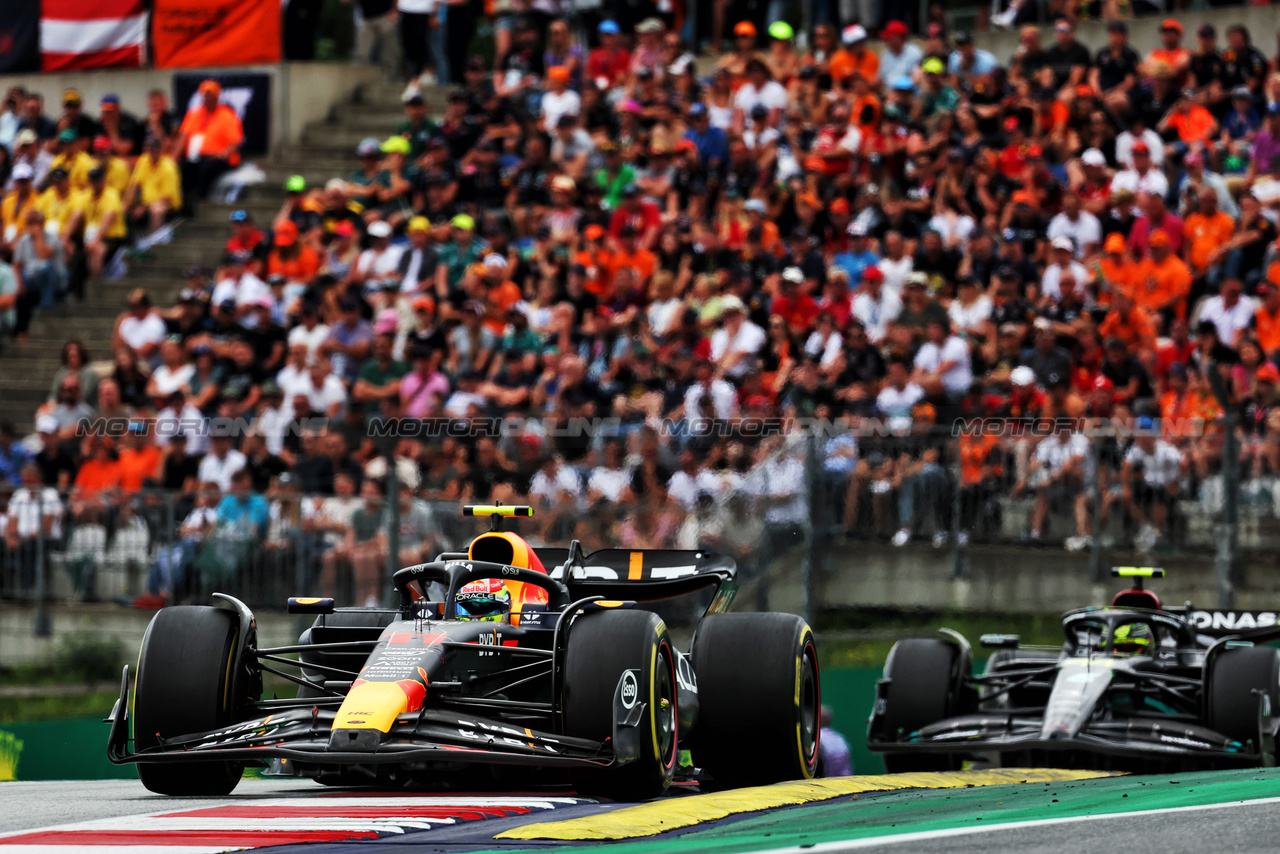 GP AUSTRIA, Sergio Perez (MEX) Red Bull Racing RB19.

02.07.2023. Formula 1 World Championship, Rd 10, Austrian Grand Prix, Spielberg, Austria, Gara Day.

- www.xpbimages.com, EMail: requests@xpbimages.com © Copyright: Moy / XPB Images