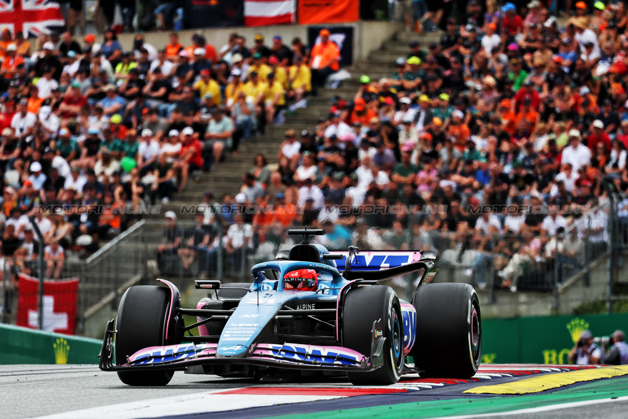 GP AUSTRIA, Esteban Ocon (FRA) Alpine F1 Team A523.

02.07.2023. Formula 1 World Championship, Rd 10, Austrian Grand Prix, Spielberg, Austria, Gara Day.

- www.xpbimages.com, EMail: requests@xpbimages.com © Copyright: Moy / XPB Images