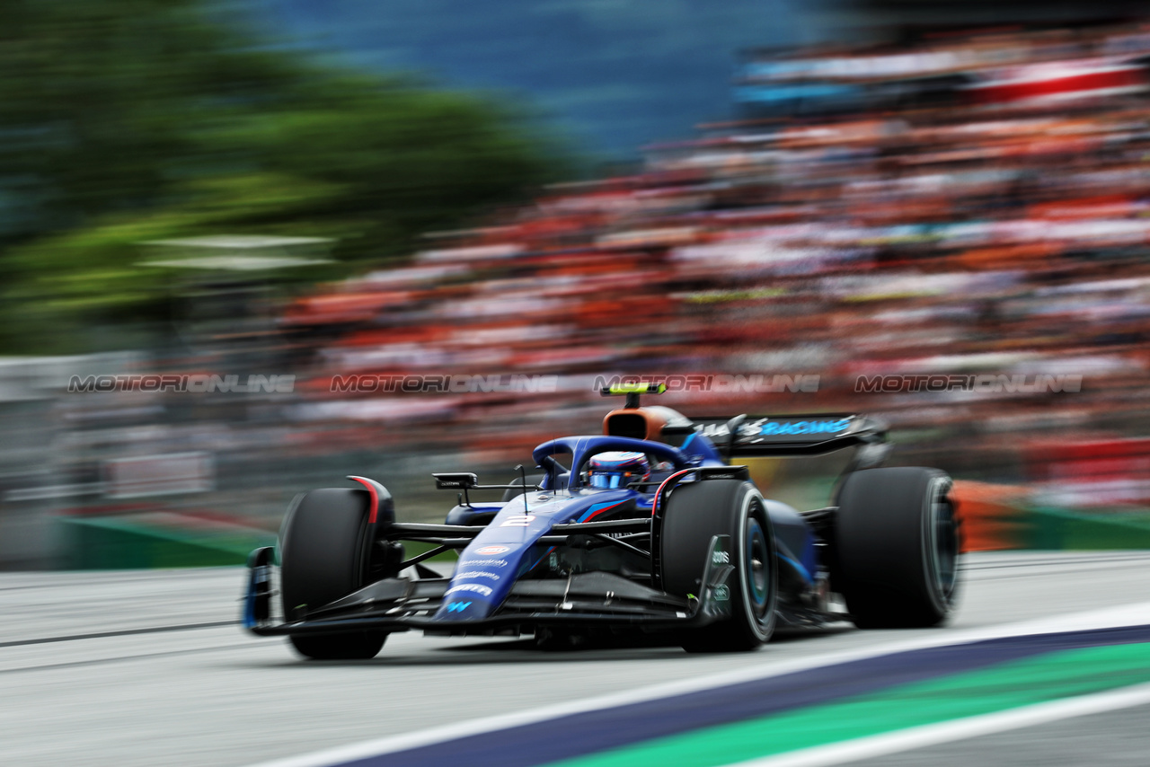 GP AUSTRIA, Logan Sargeant (USA) Williams Racing FW45.

02.07.2023. Formula 1 World Championship, Rd 10, Austrian Grand Prix, Spielberg, Austria, Gara Day.

- www.xpbimages.com, EMail: requests@xpbimages.com © Copyright: Moy / XPB Images