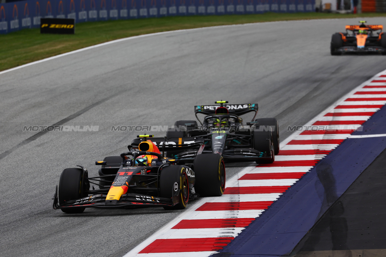 GP AUSTRIA, Sergio Perez (MEX) Red Bull Racing RB19.

02.07.2023. Formula 1 World Championship, Rd 10, Austrian Grand Prix, Spielberg, Austria, Gara Day.

 - www.xpbimages.com, EMail: requests@xpbimages.com © Copyright: Coates / XPB Images