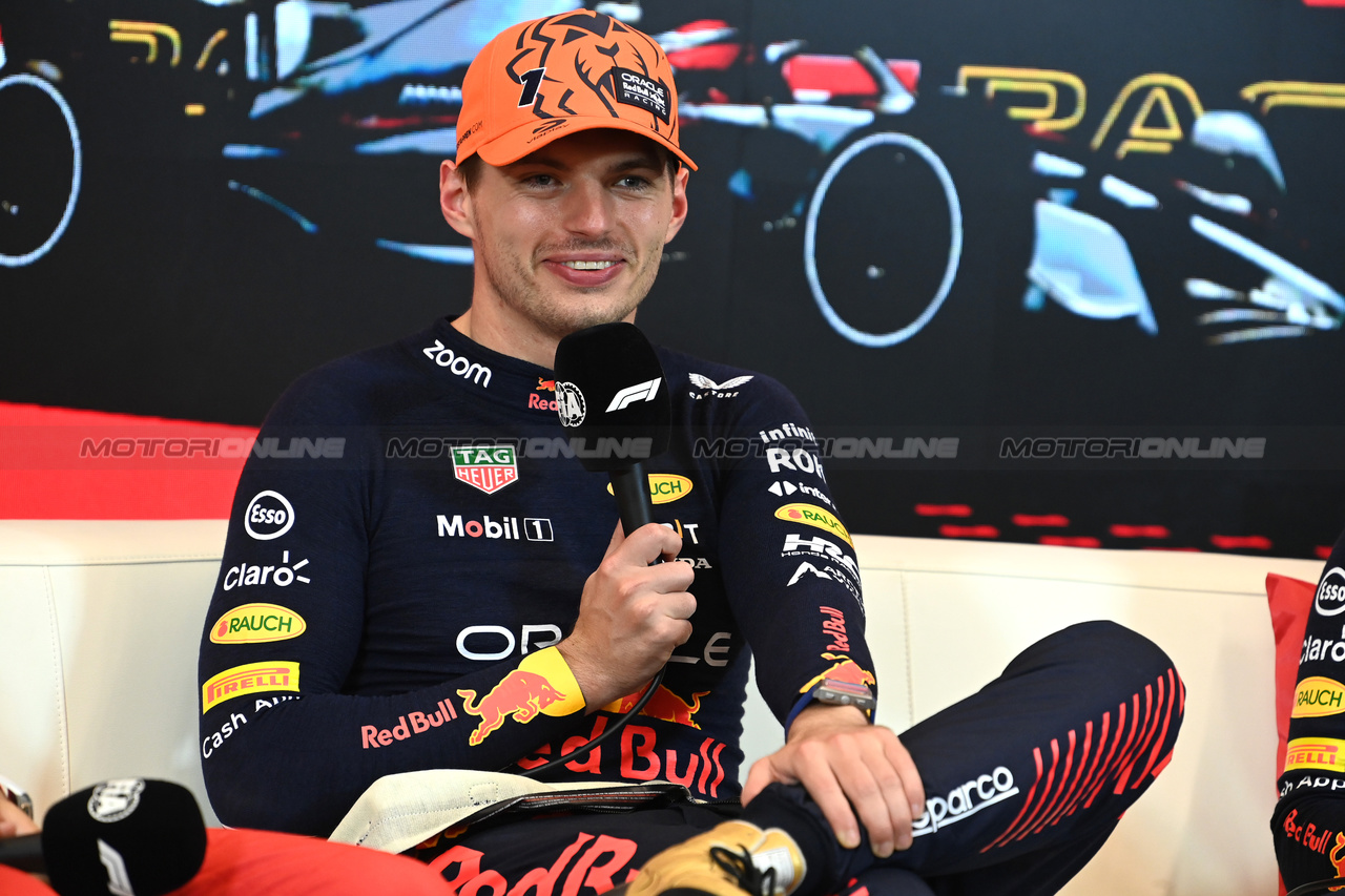 GP AUSTRIA, Max Verstappen (NLD) Red Bull Racing in the post race FIA Press Conference.

02.07.2023. Formula 1 World Championship, Rd 10, Austrian Grand Prix, Spielberg, Austria, Gara Day.

- www.xpbimages.com, EMail: requests@xpbimages.com © Copyright: XPB Images