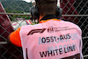 GP AUSTRIA, Circuit Atmosfera - White line track limits spotter. 
02.07.2023. Formula 1 World Championship, Rd 10, Austrian Grand Prix, Spielberg, Austria, Gara Day.
- www.xpbimages.com, EMail: requests@xpbimages.com © Copyright: Batchelor / XPB Images
