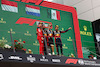 GP AUSTRIA, 
2nd place Charles Leclerc (MON) Ferrari F1-23 with Phil Turner (GBR) Red Bull Racing Chief Mechanic Representing Red Bull, 1st place Max Verstappen (NLD) Red Bull Racing e 3rd place Sergio Perez (MEX) Red Bull Racing RB19. 02.07.2023. Formula 1 World Championship, Rd 10, Austrian Grand Prix, Spielberg, Austria, Gara Day. - www.xpbimages.com, EMail: requests@xpbimages.com © Copyright: Batchelor / XPB Images
