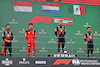 GP AUSTRIA, The podium (L to R): Phil Turner (GBR) Red Bull Racing Chief Mechanic; Charles Leclerc (MON) Ferrari, second; Max Verstappen (NLD) Red Bull Racing, vincitore; Sergio Perez (MEX) Red Bull Racing, third.
02.07.2023. Formula 1 World Championship, Rd 10, Austrian Grand Prix, Spielberg, Austria, Gara Day.
- www.xpbimages.com, EMail: requests@xpbimages.com © Copyright: Moy / XPB Images