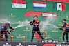 GP AUSTRIA, Gara winner Max Verstappen (NLD) Red Bull Racing celebrates on the podium with Phil Turner (GBR) Red Bull Racing Chief Mechanic.
02.07.2023. Formula 1 World Championship, Rd 10, Austrian Grand Prix, Spielberg, Austria, Gara Day.
- www.xpbimages.com, EMail: requests@xpbimages.com © Copyright: Moy / XPB Images