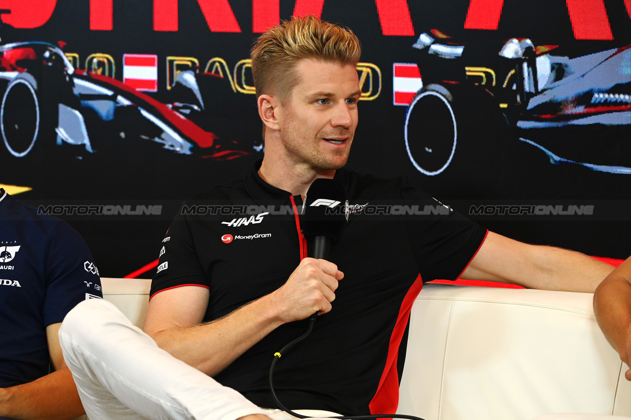 GP AUSTRIA, Nico Hulkenberg (GER) Haas F1 Team in the FIA Press Conference.

29.06.2023. Formula 1 World Championship, Rd 10, Austrian Grand Prix, Spielberg, Austria, Preparation Day.

- www.xpbimages.com, EMail: requests@xpbimages.com © Copyright: XPB Images