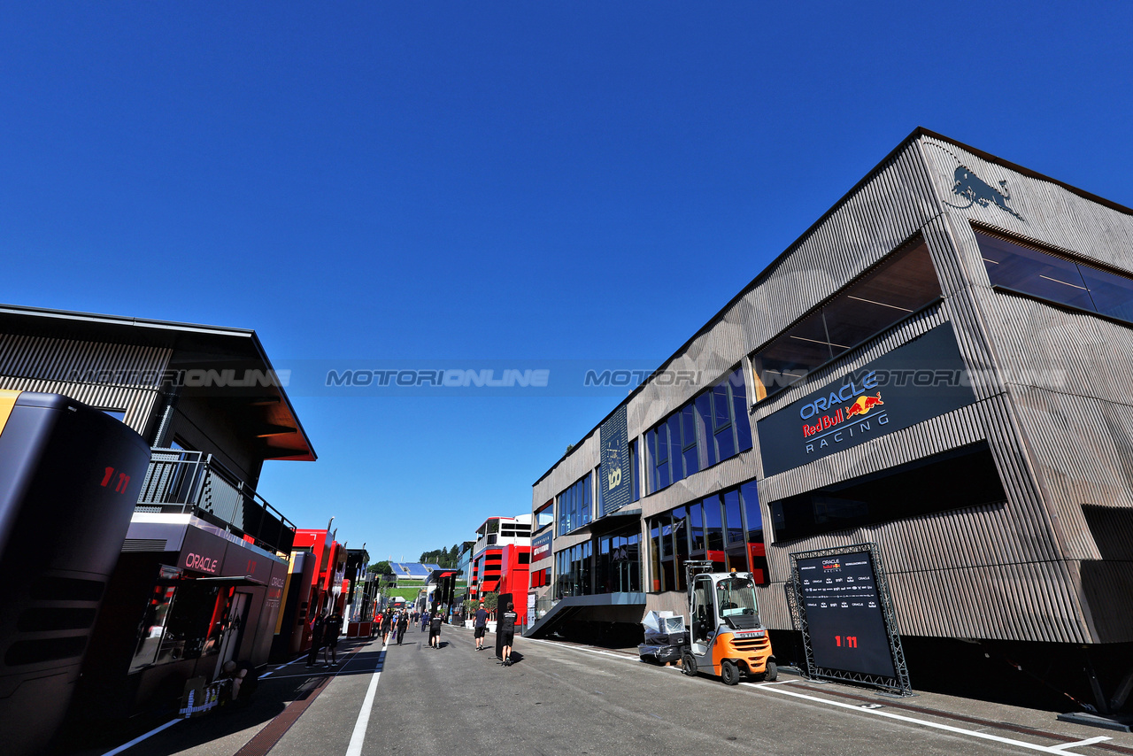 GP AUSTRIA, Red Bull Energy Station in the paddock.

29.06.2023. Formula 1 World Championship, Rd 10, Austrian Grand Prix, Spielberg, Austria, Preparation Day.

- www.xpbimages.com, EMail: requests@xpbimages.com © Copyright: Moy / XPB Images
