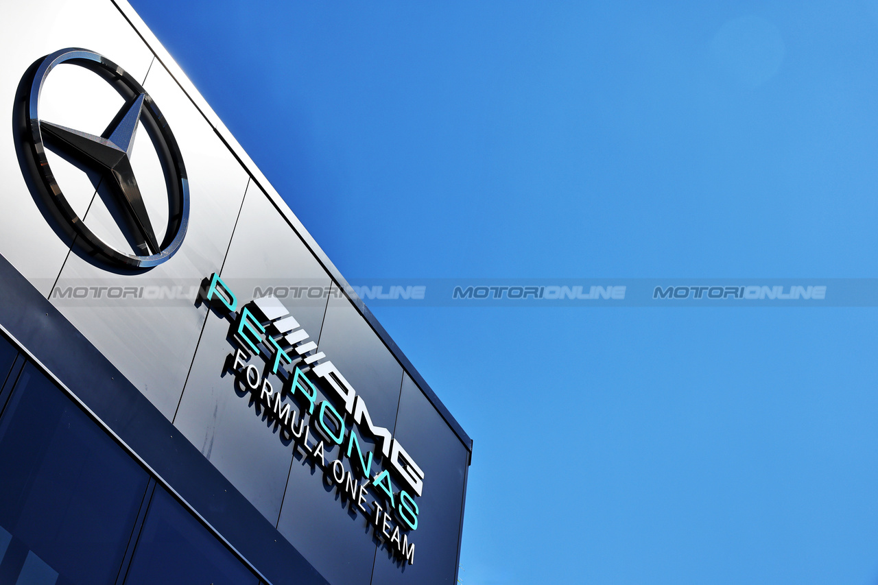 GP AUSTRIA, Mercedes AMG F1 motorhome.

29.06.2023. Formula 1 World Championship, Rd 10, Austrian Grand Prix, Spielberg, Austria, Preparation Day.

- www.xpbimages.com, EMail: requests@xpbimages.com © Copyright: Batchelor / XPB Images