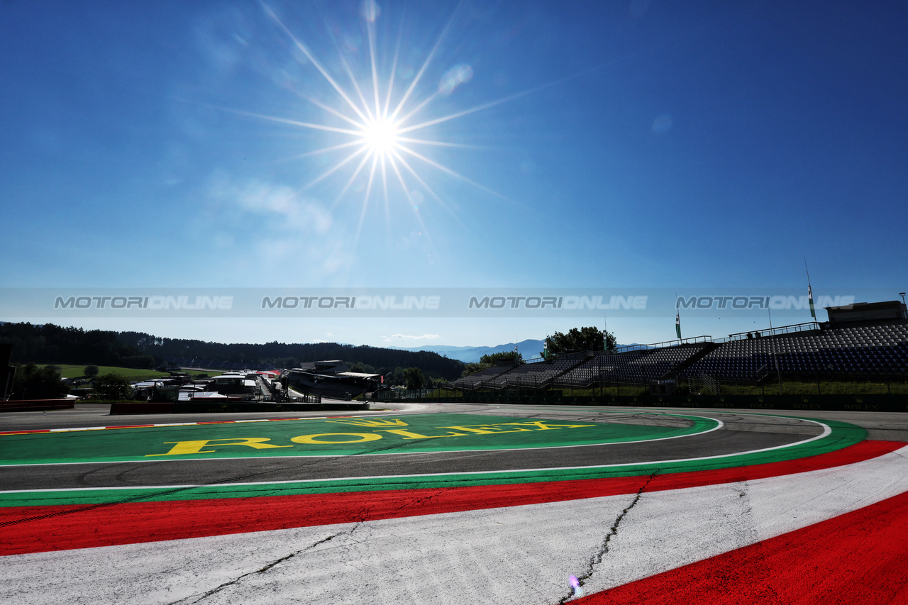 GP AUSTRIA, Circuit Atmosfera - Rolex branding trackside.

29.06.2023. Formula 1 World Championship, Rd 10, Austrian Grand Prix, Spielberg, Austria, Preparation Day.

- www.xpbimages.com, EMail: requests@xpbimages.com © Copyright: Moy / XPB Images