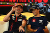 GP AUSTRIA, (L to R): Max Verstappen (NLD) Red Bull Racing e Nyck de Vries (NLD) AlphaTauri in the FIA Press Conference.
29.06.2023. Formula 1 World Championship, Rd 10, Austrian Grand Prix, Spielberg, Austria, Preparation Day.
- www.xpbimages.com, EMail: requests@xpbimages.com © Copyright: XPB Images