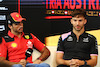 GP AUSTRIA, (L to R): Carlos Sainz Jr (ESP) Ferrari e Pierre Gasly (FRA) Alpine F1 Team in the FIA Press Conference.
29.06.2023. Formula 1 World Championship, Rd 10, Austrian Grand Prix, Spielberg, Austria, Preparation Day.
- www.xpbimages.com, EMail: requests@xpbimages.com © Copyright: XPB Images