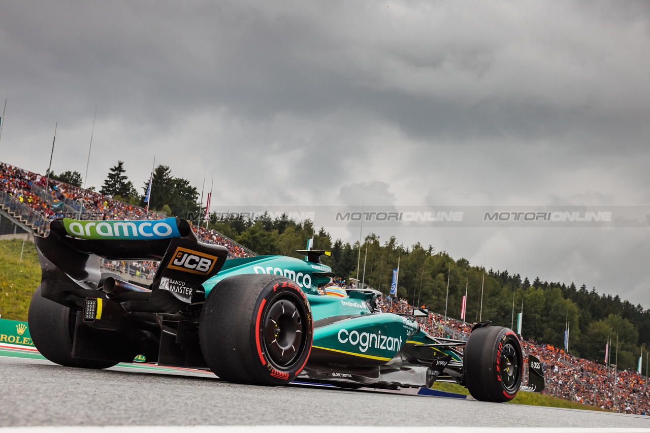 GP AUSTRIA, Fernando Alonso (ESP) Aston Martin F1 Team AMR23.

01.07.2023. Formula 1 World Championship, Rd 10, Austrian Grand Prix, Spielberg, Austria, Sprint Day.

- www.xpbimages.com, EMail: requests@xpbimages.com © Copyright: Bearne / XPB Images