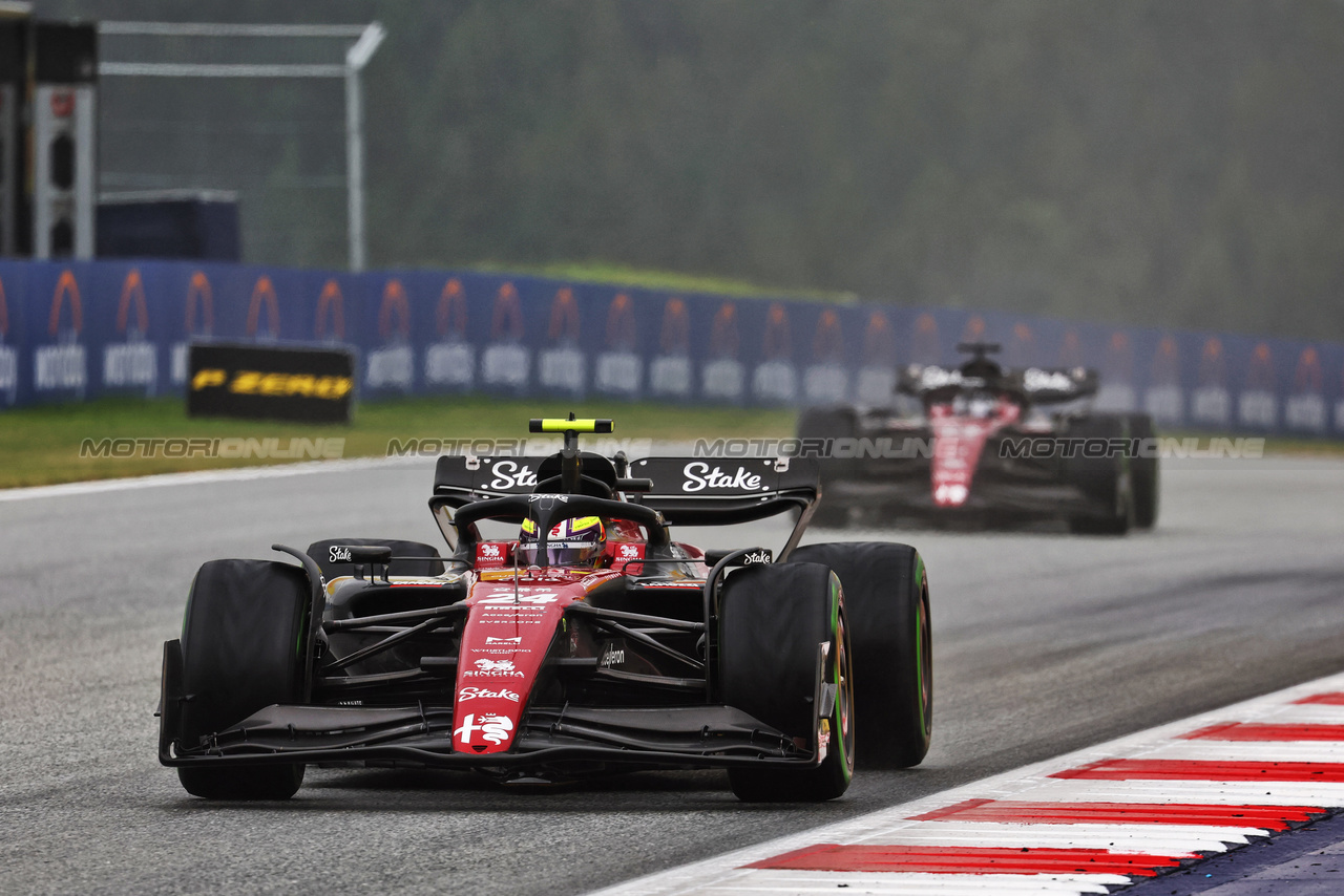 GP AUSTRIA, Zhou Guanyu (CHN) Alfa Romeo F1 Team C43.

01.07.2023. Formula 1 World Championship, Rd 10, Austrian Grand Prix, Spielberg, Austria, Sprint Day.

- www.xpbimages.com, EMail: requests@xpbimages.com © Copyright: Batchelor / XPB Images