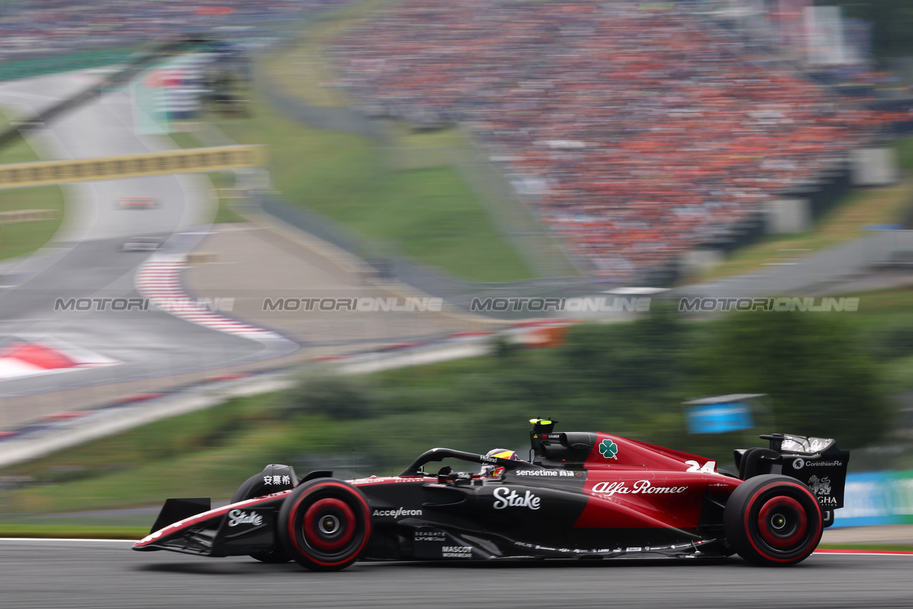 GP AUSTRIA, Zhou Guanyu (CHN) Alfa Romeo F1 Team C43.

01.07.2023. Formula 1 World Championship, Rd 10, Austrian Grand Prix, Spielberg, Austria, Sprint Day.

- www.xpbimages.com, EMail: requests@xpbimages.com © Copyright: Batchelor / XPB Images
