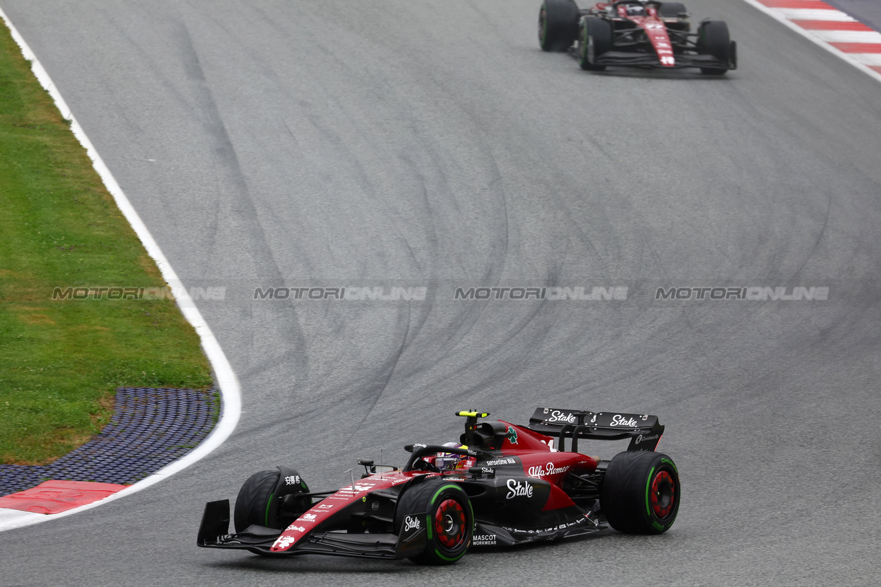 GP AUSTRIA, Zhou Guanyu (CHN) Alfa Romeo F1 Team C43.

01.07.2023. Formula 1 World Championship, Rd 10, Austrian Grand Prix, Spielberg, Austria, Sprint Day.

- www.xpbimages.com, EMail: requests@xpbimages.com © Copyright: Batchelor / XPB Images