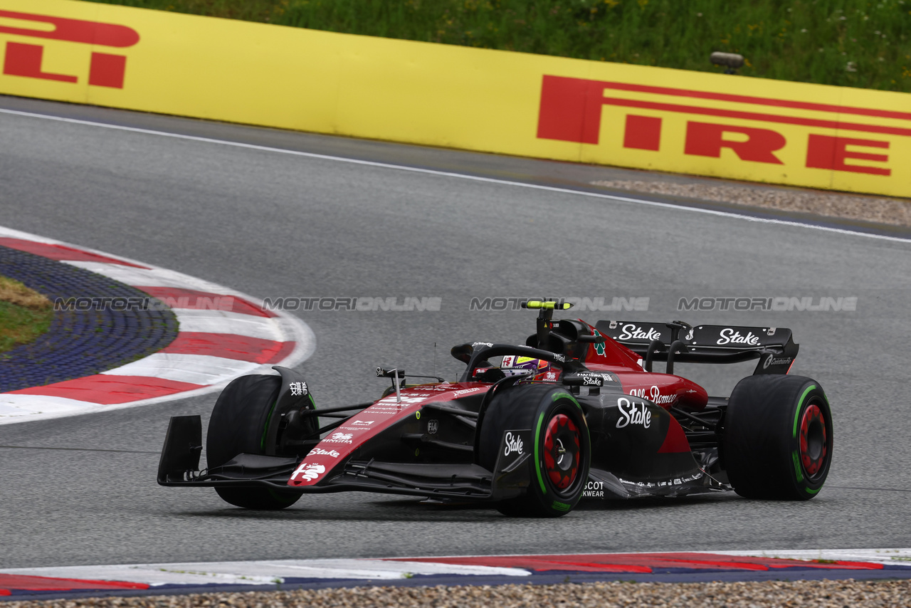 GP AUSTRIA, Zhou Guanyu (CHN) Alfa Romeo F1 Team C43.

01.07.2023. Formula 1 World Championship, Rd 10, Austrian Grand Prix, Spielberg, Austria, Sprint Day.

- www.xpbimages.com, EMail: requests@xpbimages.com © Copyright: Batchelor / XPB Images