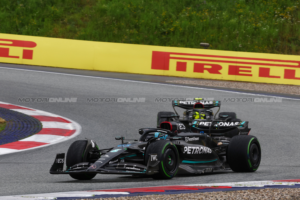 GP AUSTRIA, George Russell (GBR) Mercedes AMG F1 W14.

01.07.2023. Formula 1 World Championship, Rd 10, Austrian Grand Prix, Spielberg, Austria, Sprint Day.

- www.xpbimages.com, EMail: requests@xpbimages.com © Copyright: Batchelor / XPB Images