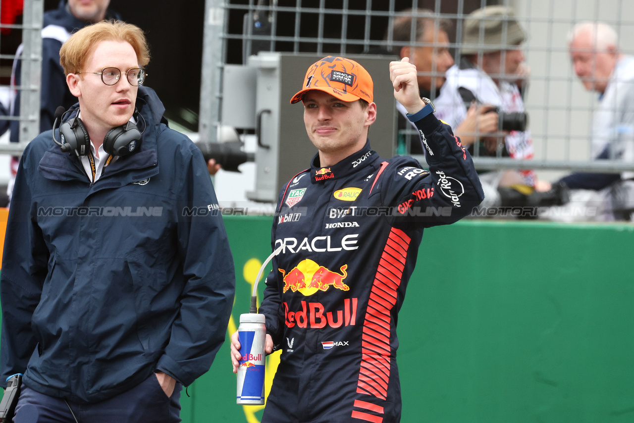 GP AUSTRIA, Sprint winner Max Verstappen (NLD) Red Bull Racing celebrates in parc ferme.

01.07.2023. Formula 1 World Championship, Rd 10, Austrian Grand Prix, Spielberg, Austria, Sprint Day.

- www.xpbimages.com, EMail: requests@xpbimages.com © Copyright: Moy / XPB Images