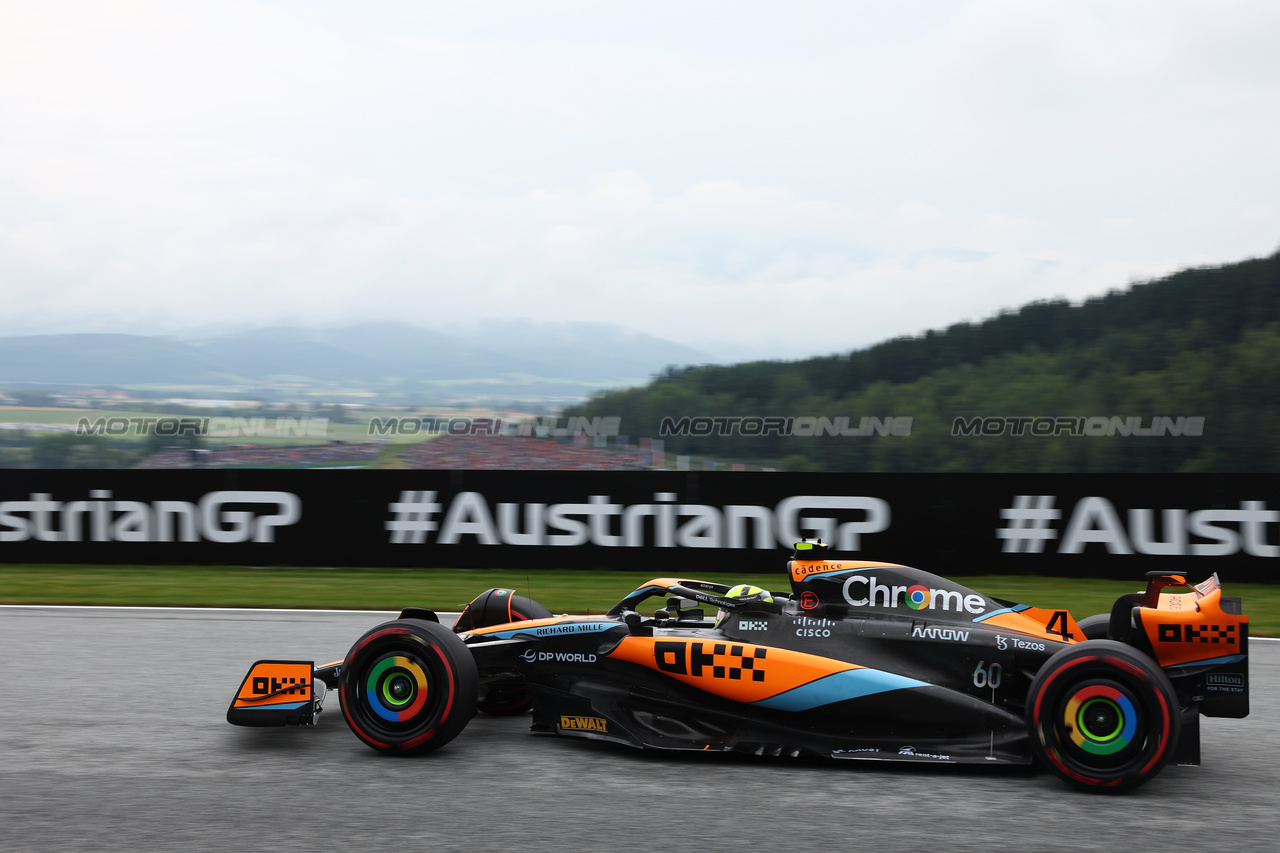 GP AUSTRIA, Lando Norris (GBR) McLaren MCL60.

01.07.2023. Formula 1 World Championship, Rd 10, Austrian Grand Prix, Spielberg, Austria, Sprint Day.

- www.xpbimages.com, EMail: requests@xpbimages.com © Copyright: Batchelor / XPB Images
