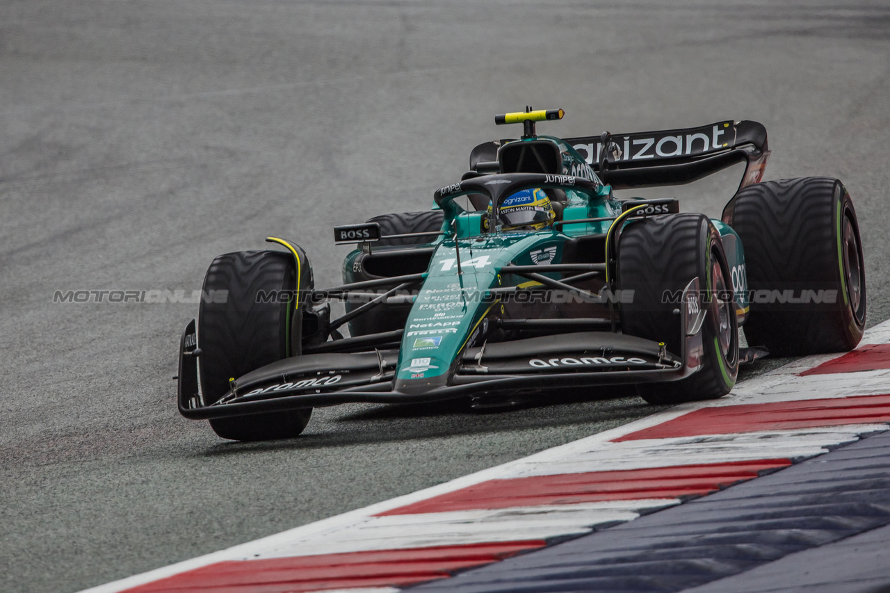 GP AUSTRIA, Fernando Alonso (ESP) Aston Martin F1 Team AMR23.

01.07.2023. Formula 1 World Championship, Rd 10, Austrian Grand Prix, Spielberg, Austria, Sprint Day.

- www.xpbimages.com, EMail: requests@xpbimages.com © Copyright: Bearne / XPB Images
