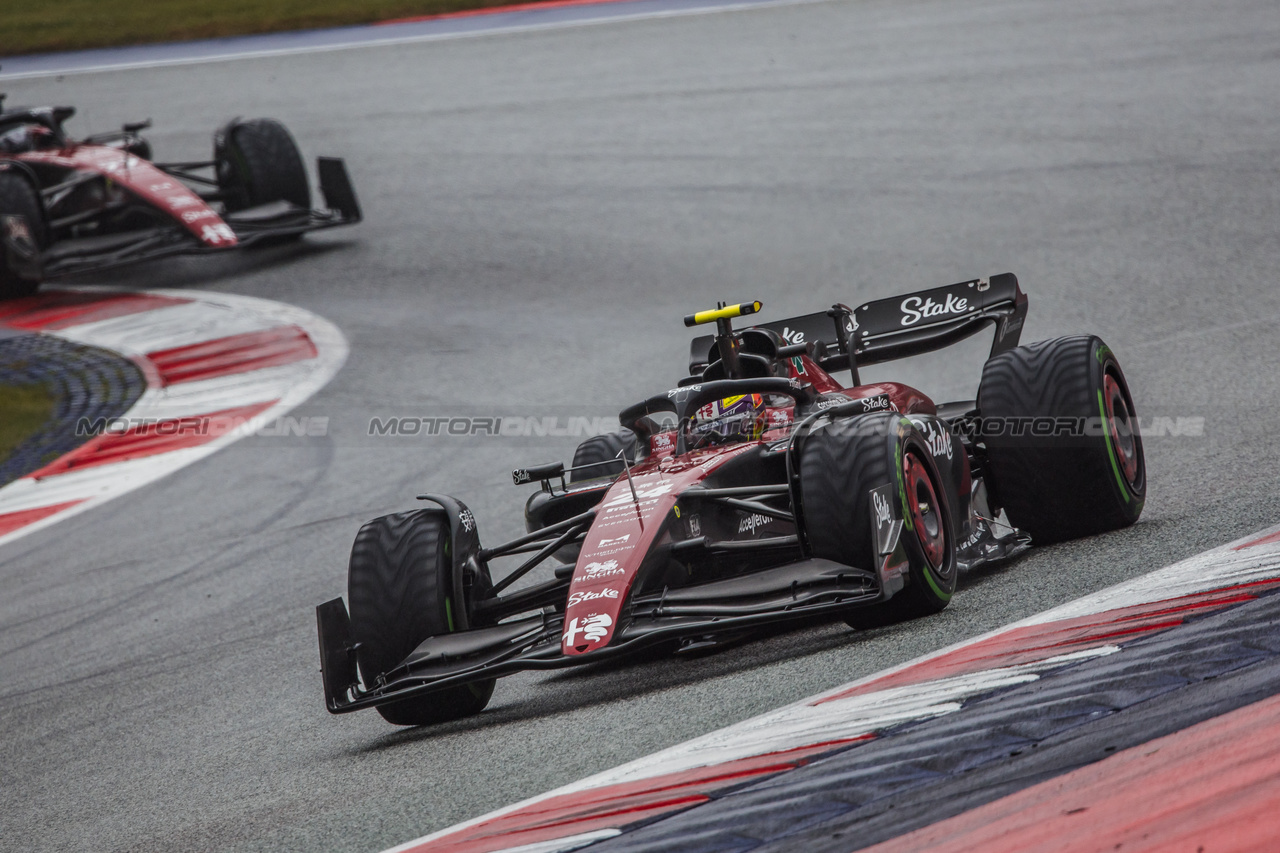GP AUSTRIA, Zhou Guanyu (CHN) Alfa Romeo F1 Team C43.

01.07.2023. Formula 1 World Championship, Rd 10, Austrian Grand Prix, Spielberg, Austria, Sprint Day.

- www.xpbimages.com, EMail: requests@xpbimages.com © Copyright: Bearne / XPB Images