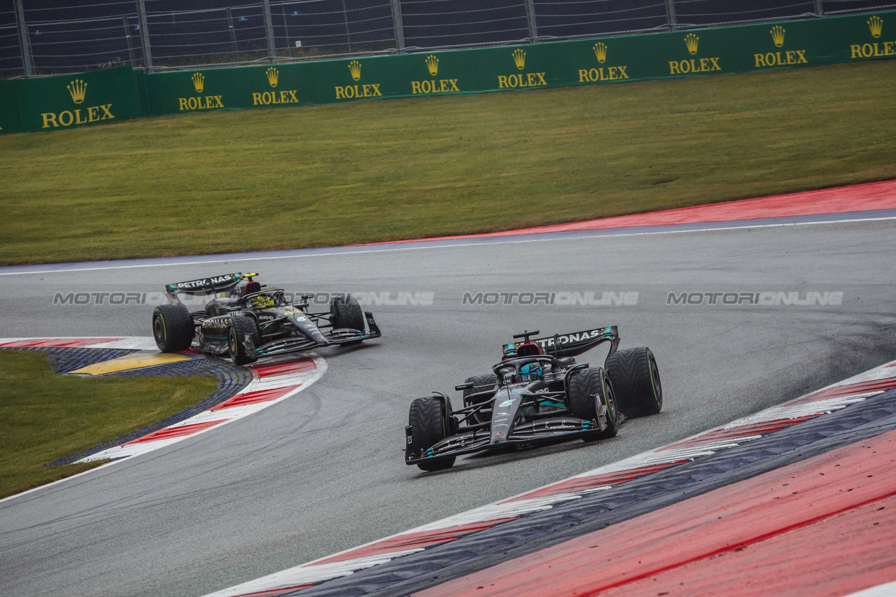 GP AUSTRIA, George Russell (GBR) Mercedes AMG F1 W14.

01.07.2023. Formula 1 World Championship, Rd 10, Austrian Grand Prix, Spielberg, Austria, Sprint Day.

- www.xpbimages.com, EMail: requests@xpbimages.com © Copyright: Bearne / XPB Images