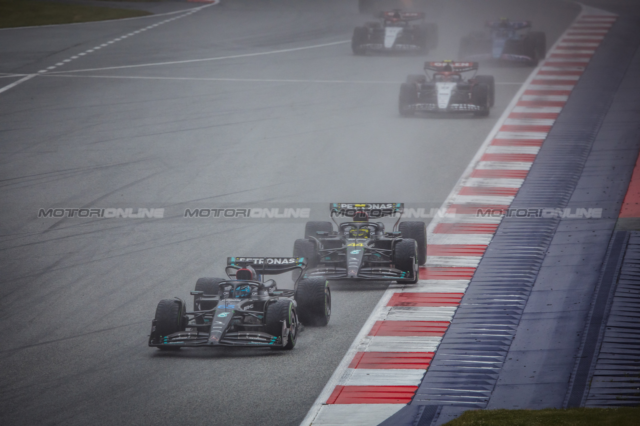 GP AUSTRIA, George Russell (GBR) Mercedes AMG F1 W14.

01.07.2023. Formula 1 World Championship, Rd 10, Austrian Grand Prix, Spielberg, Austria, Sprint Day.

- www.xpbimages.com, EMail: requests@xpbimages.com © Copyright: Bearne / XPB Images