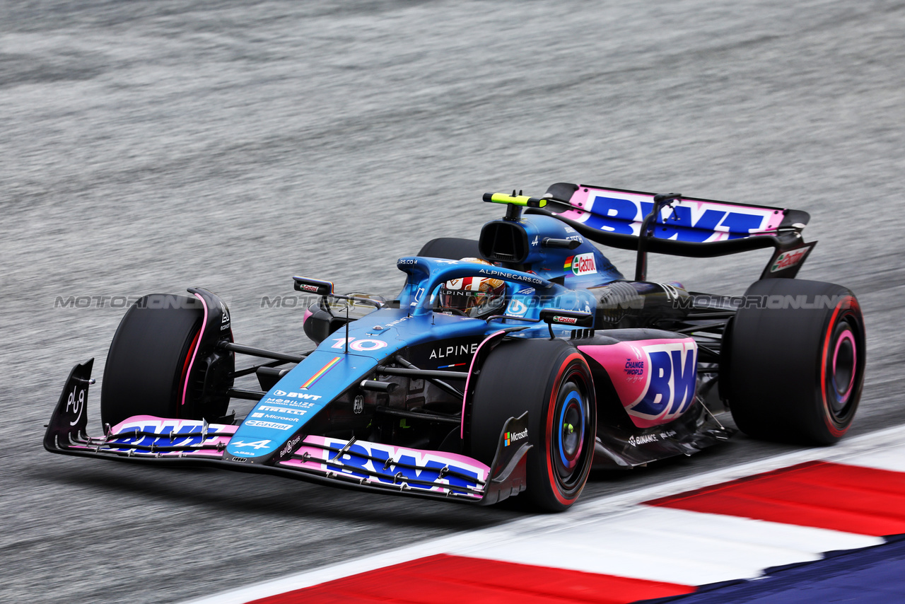 GP AUSTRIA, Pierre Gasly (FRA) Alpine F1 Team A523.

01.07.2023. Formula 1 World Championship, Rd 10, Austrian Grand Prix, Spielberg, Austria, Sprint Day.

- www.xpbimages.com, EMail: requests@xpbimages.com © Copyright: Batchelor / XPB Images