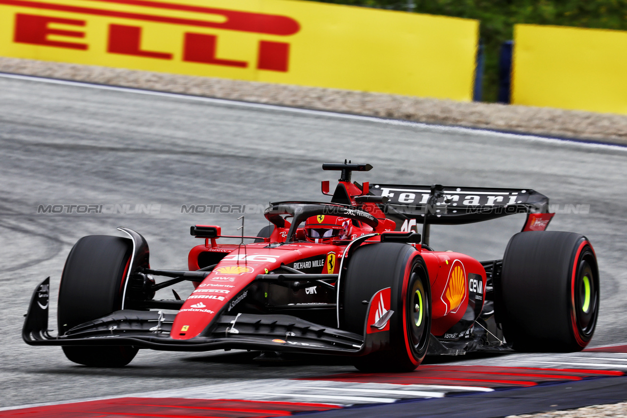 GP AUSTRIA, Charles Leclerc (MON) Ferrari SF-23.

01.07.2023. Formula 1 World Championship, Rd 10, Austrian Grand Prix, Spielberg, Austria, Sprint Day.

- www.xpbimages.com, EMail: requests@xpbimages.com © Copyright: Batchelor / XPB Images